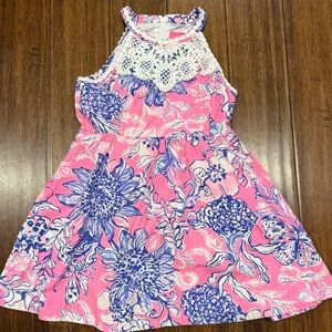 Lilly Pulitzer Pink and Blue Floral Kids Dress
